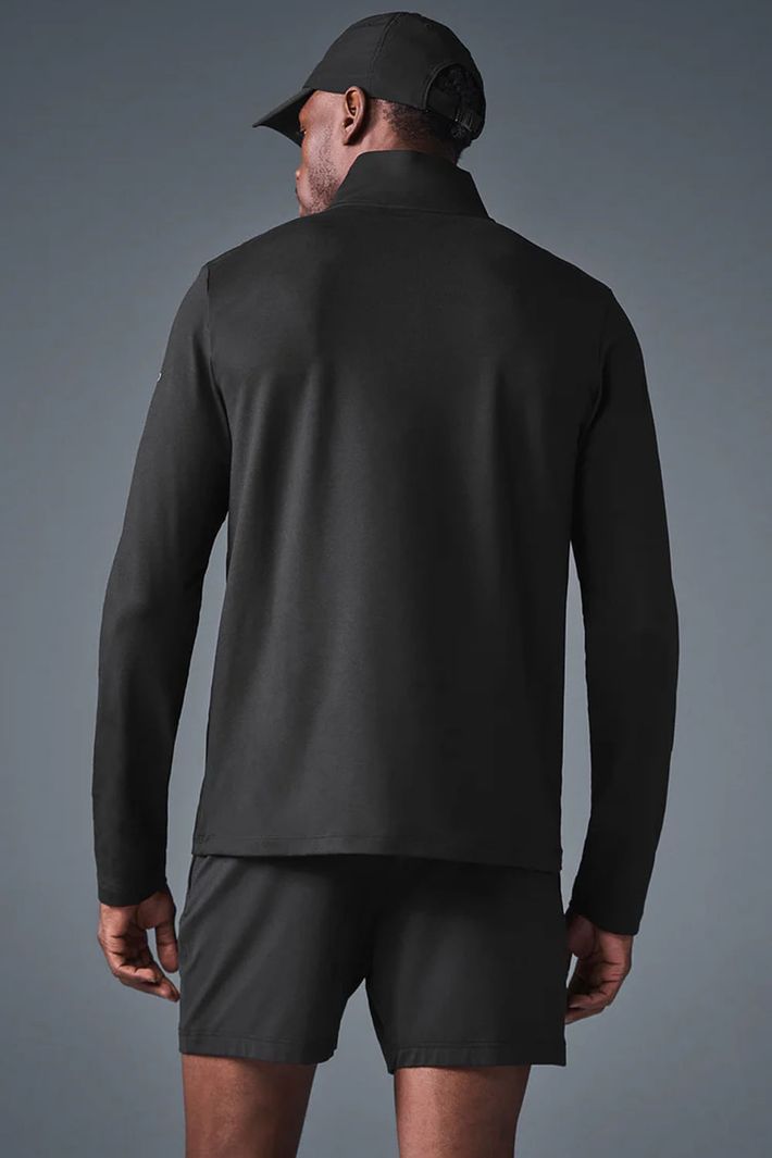 Blusa Conquer 1/4 Zip Reform Black - Alo Yoga