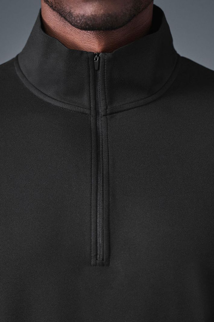 Blusa Conquer 1/4 Zip Reform Black - Alo Yoga