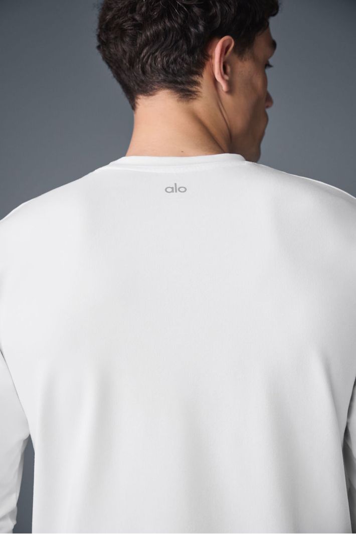 Camiseta Manga Longa Conquer Reform Crewneck White - Alo Yoga