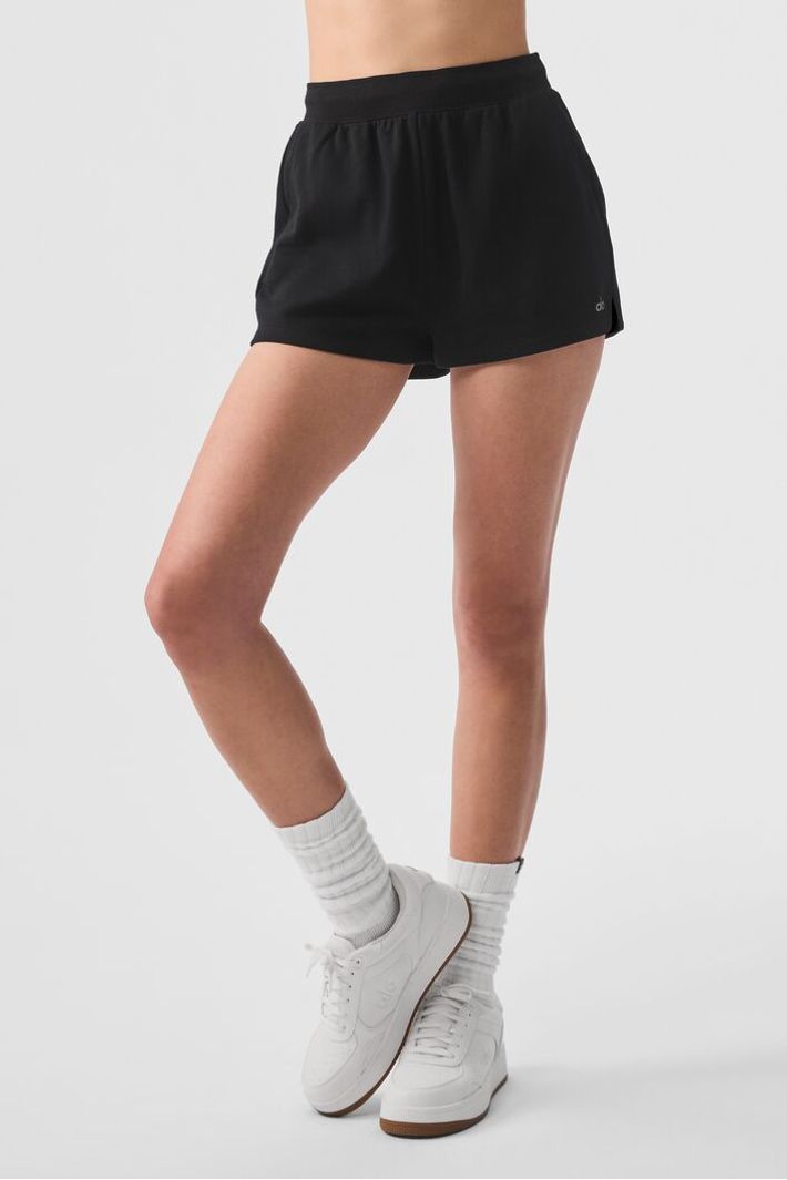 alo Low Key Sweat Short ブラック Shorts Low Key Sweat Black - Alo Yoga
