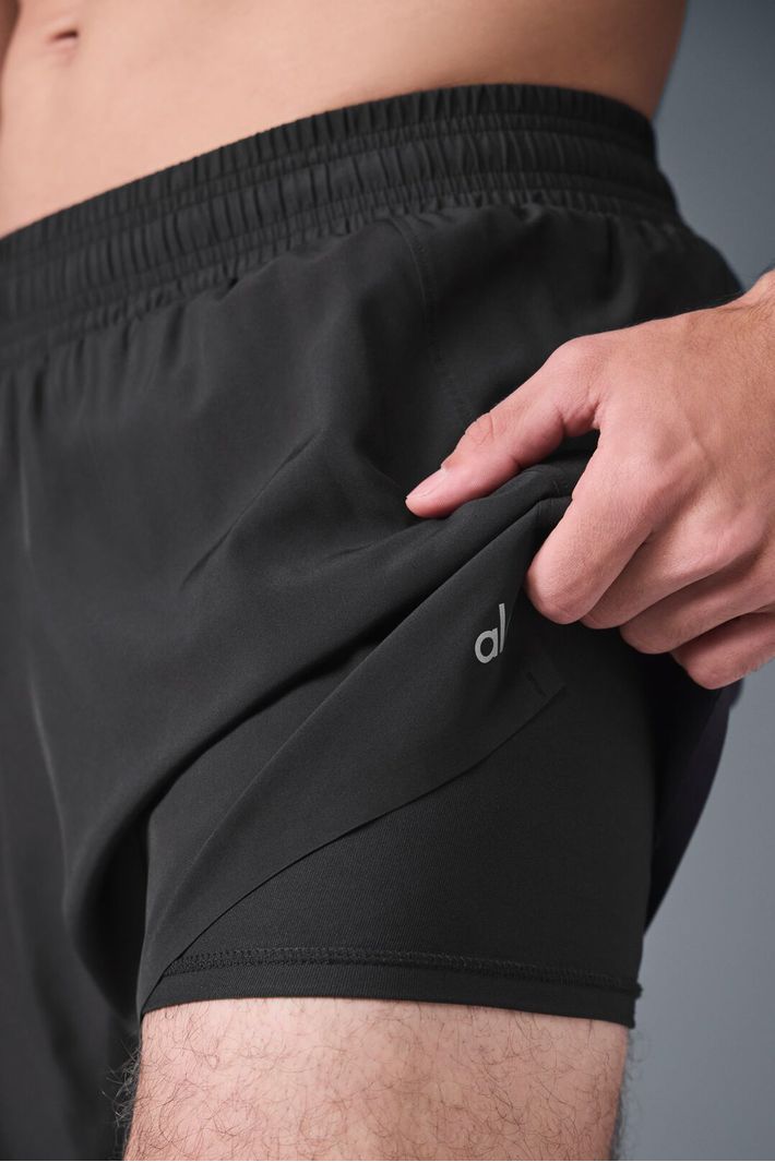 Shorts 5 Adapt Running Black - Alo Yoga