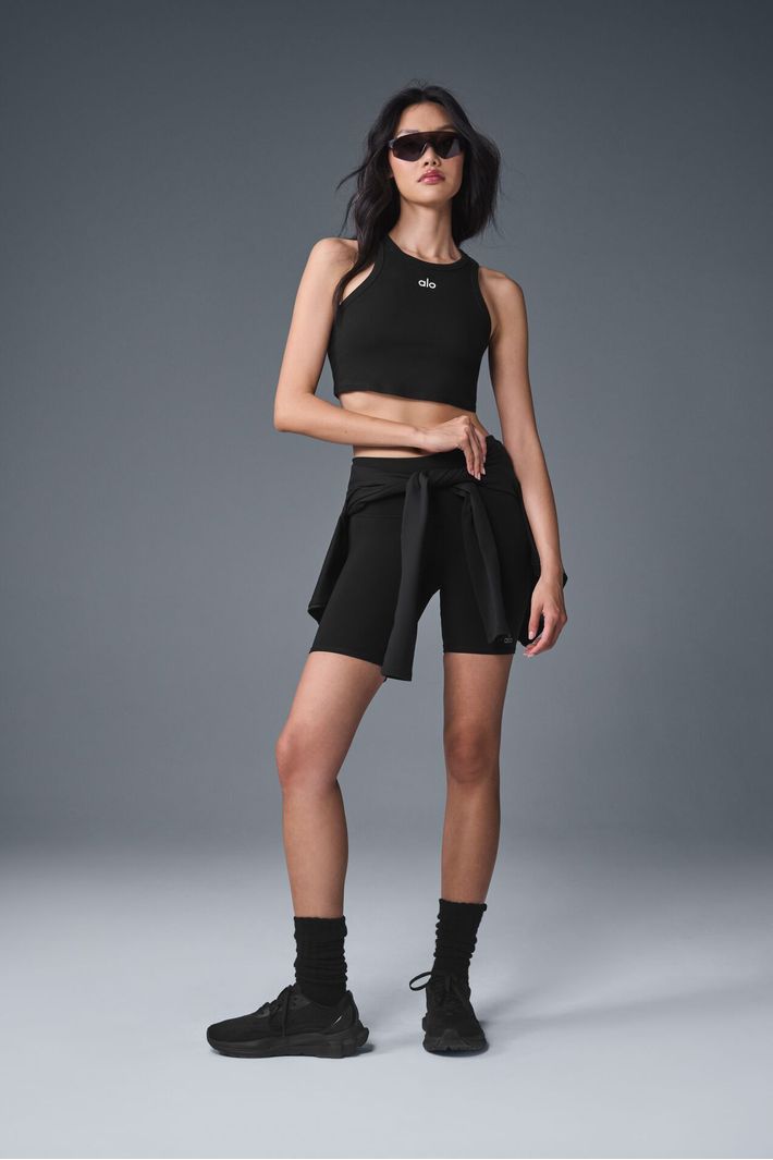 Shorts High-Waist Biker Black - Alo Yoga