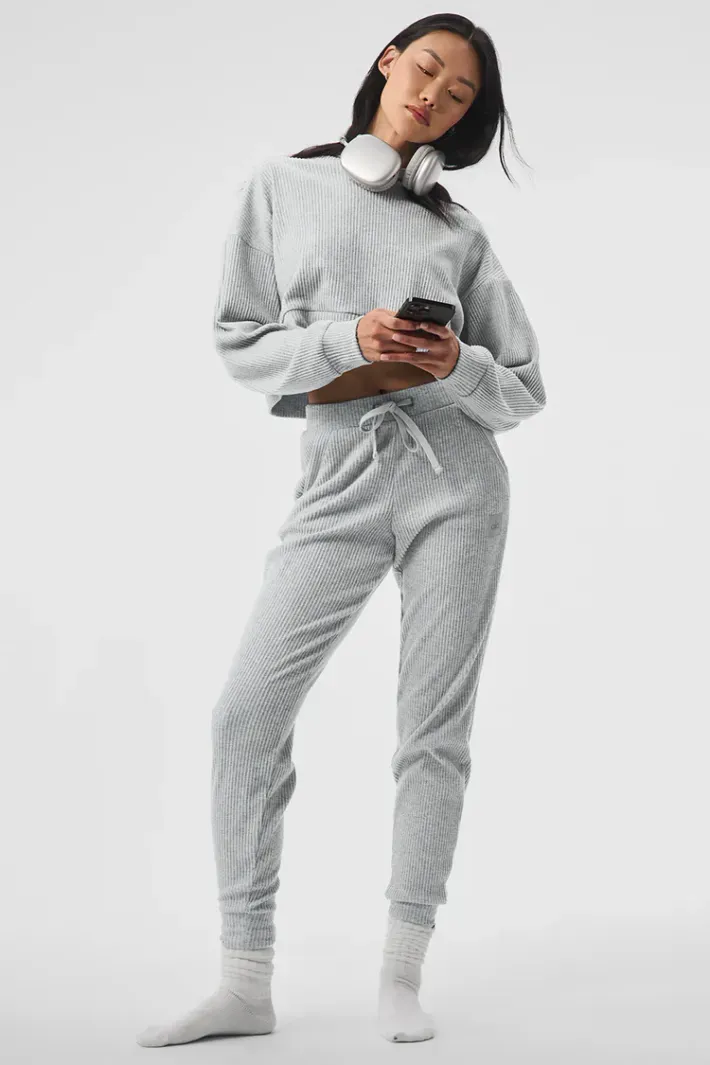 Calça De Moletom Muse Athletic Heather Grey - Alo Yoga