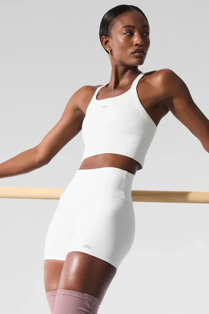 Top Seamless Ribbed Favorite White - Alo Yoga