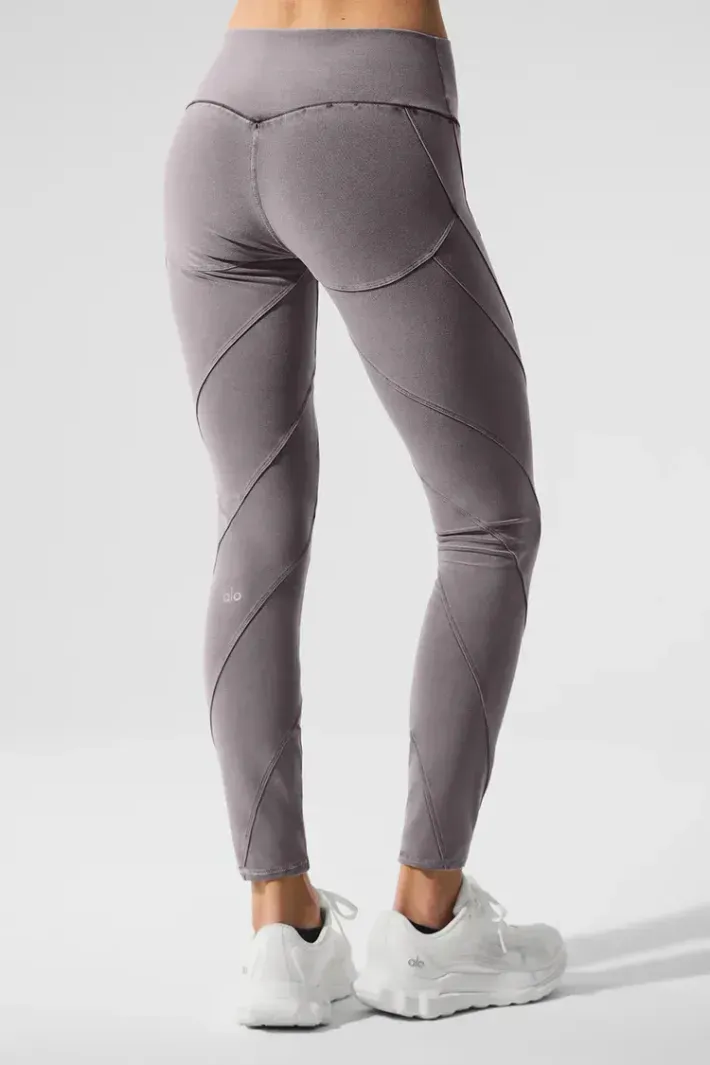 Legging Washed Alosoft High-Waist Sunray Grey - Alo Yoga