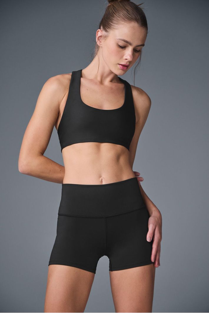 Shorts High-Waist Airlift Black - Alo Yoga