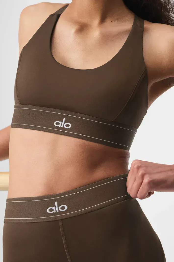 セットアップ】Alo airlift ブラトップ&レギンス ブラウン XS Top