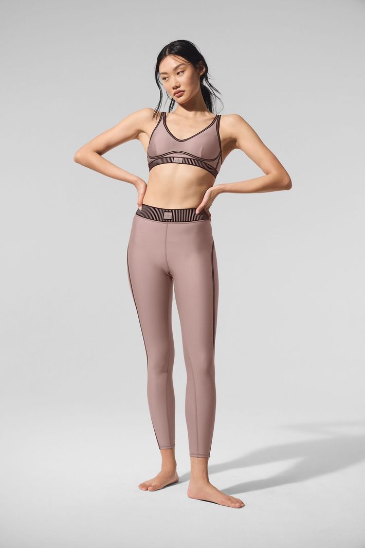 Legging Airlift Highwaist 7/8 Line Up Taupe - Alo Yoga