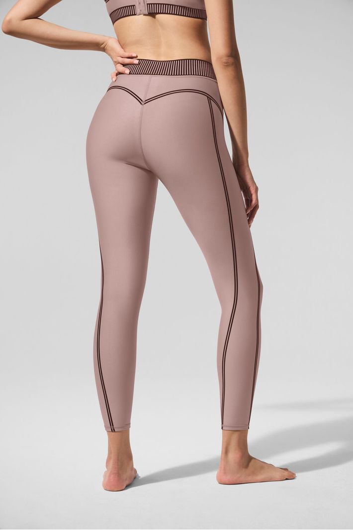 Legging Airlift Highwaist 7/8 Line Up Taupe - Alo Yoga