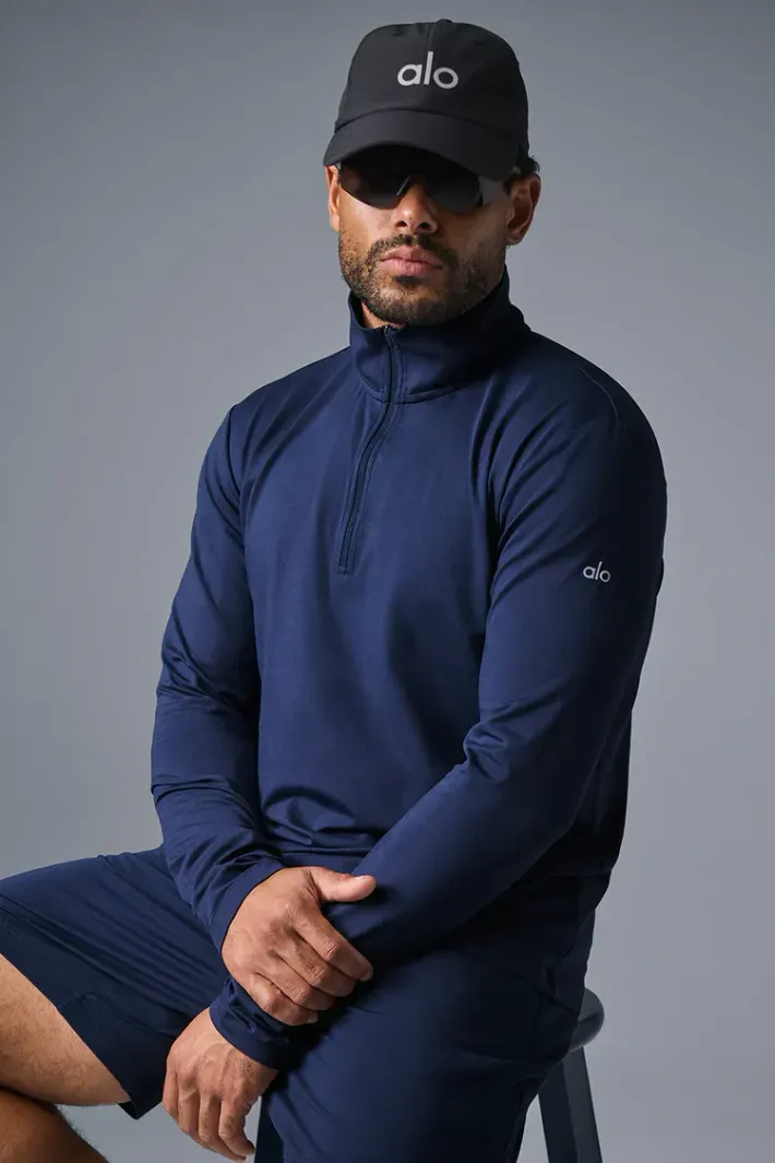 Blusa Conquer 1/4 Zip Reform Navy - Alo Yoga