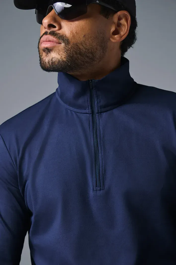 Blusa Conquer 1/4 Zip Reform Navy - Alo Yoga