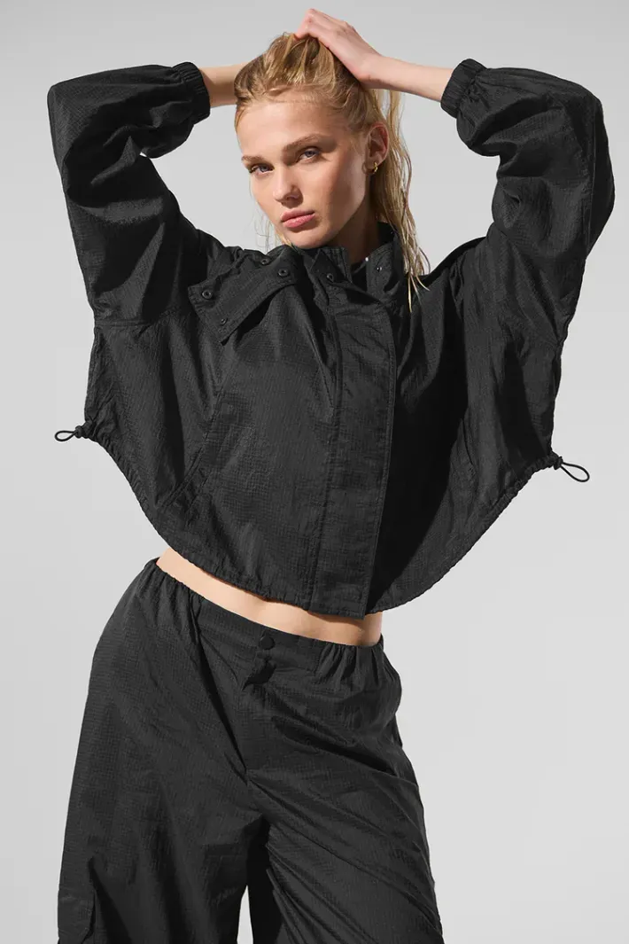 Jaqueta Game Time Full Zip Black - Alo Yoga