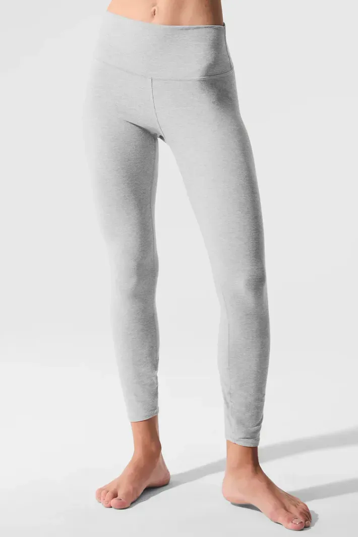 Legging Alosoft High-Waist 7/8 Highlight Grey - Alo Yoga