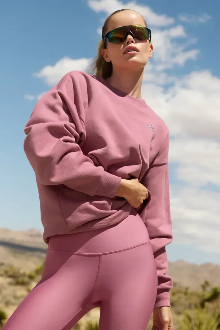 Moletom Accolade Crew Neck Pink Wild Rose - Alo Yoga