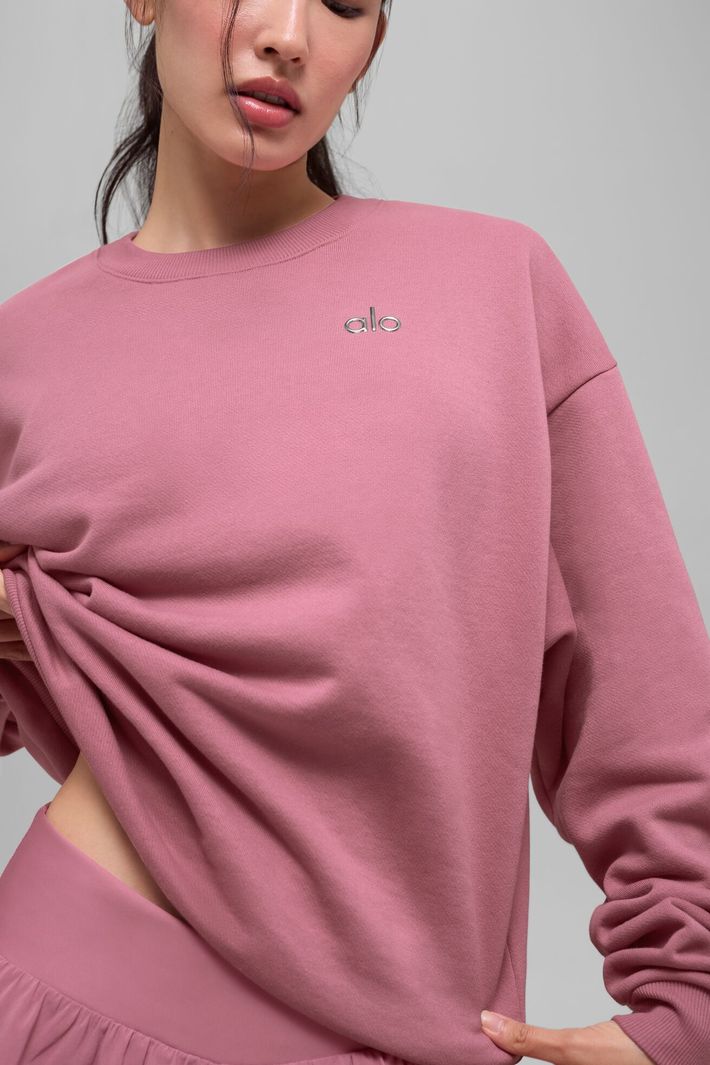Moletom Accolade Crew Neck Pink Wild Rose - Alo Yoga