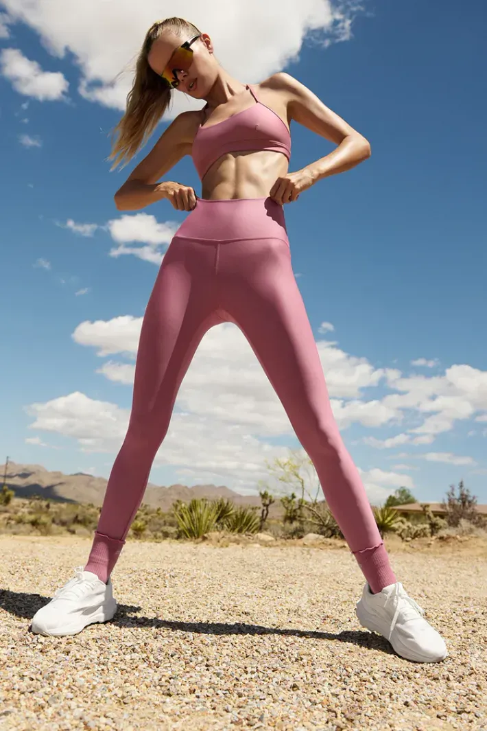 Legging 7/8 High-Waist Airlift Pink Wild Rose - Alo Yoga