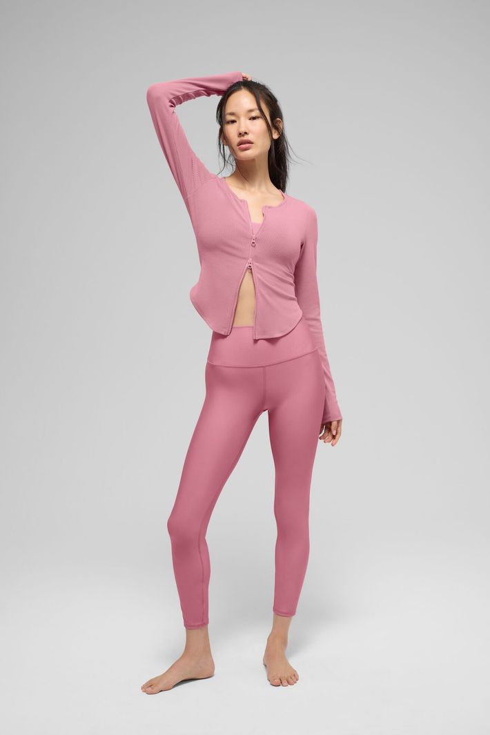Legging 7/8 High-Waist Airlift Pink Wild Rose - Alo Yoga