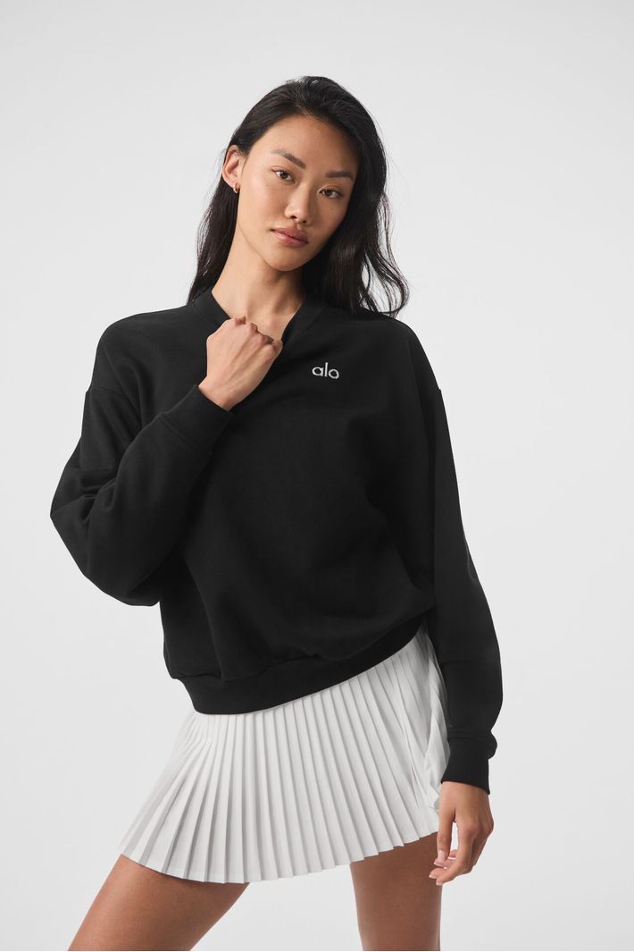 Moletom Accolade Crew Neck Black - Alo Yoga