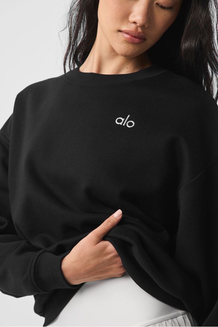 Moletom Accolade Crew Neck Black - Alo Yoga
