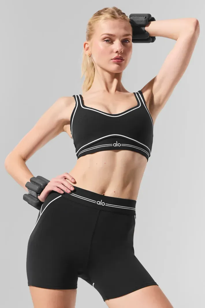 Shorts Airbrush Heart Throb Black - Alo Yoga