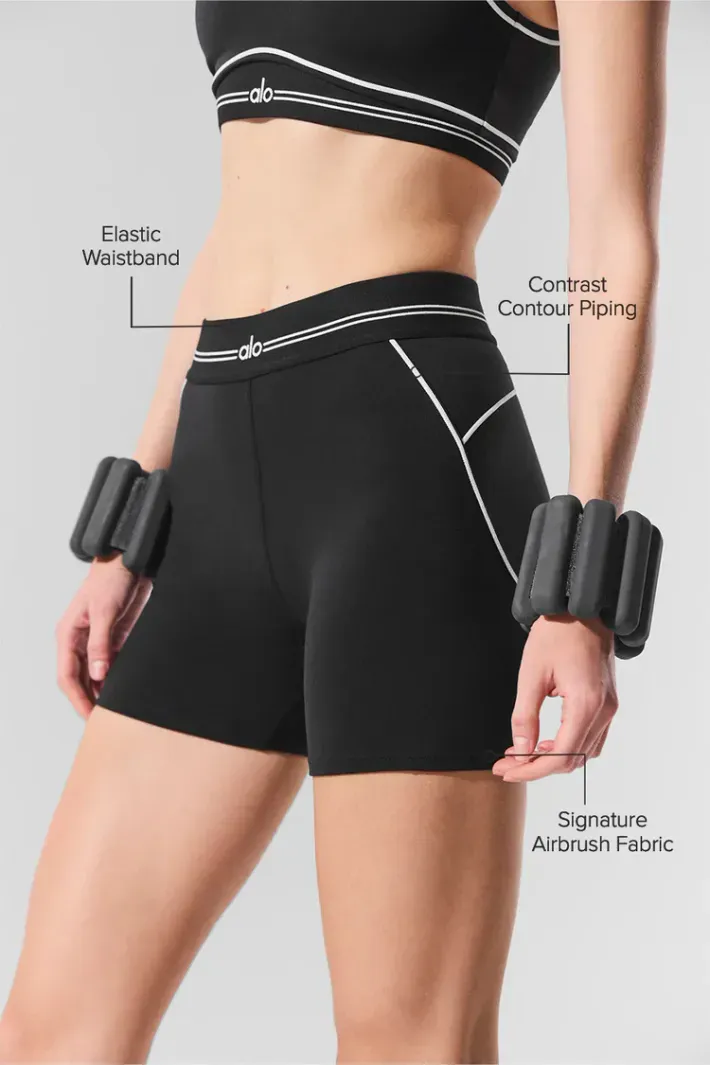 Shorts Airbrush Heart Throb Black - Alo Yoga