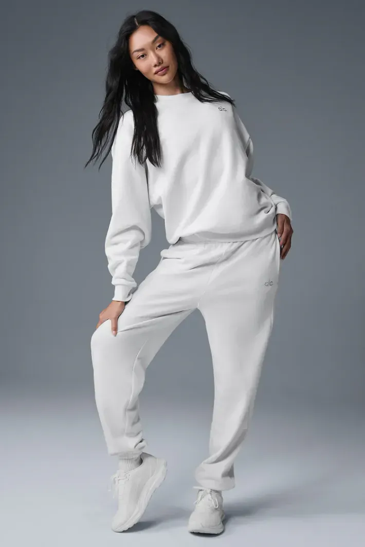 Moletom Accolade Crew Neck White - Alo Yoga
