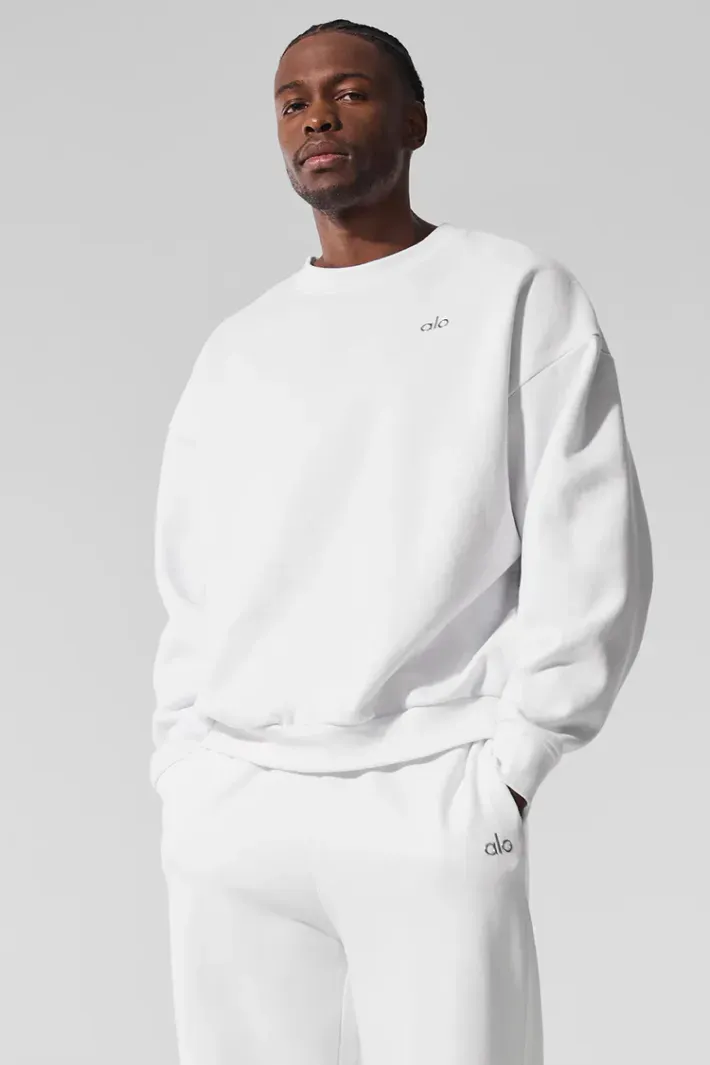 Moletom Accolade Crew Neck White - Alo Yoga