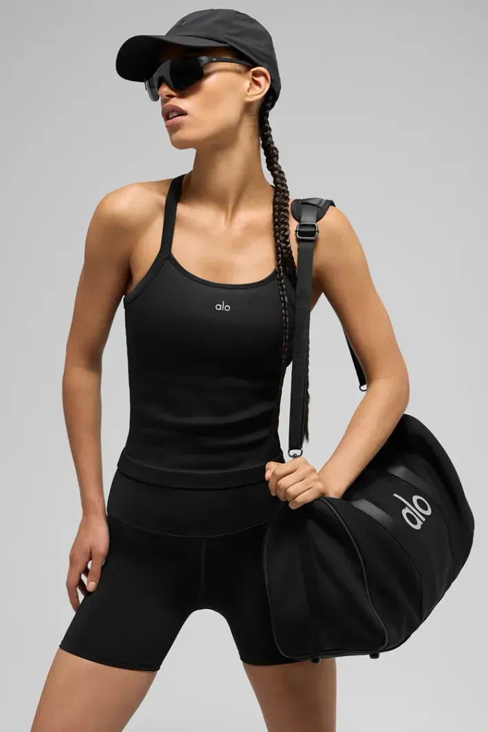 Regata Seamless Ribbed Favorite Full Length Black - Alo Yoga