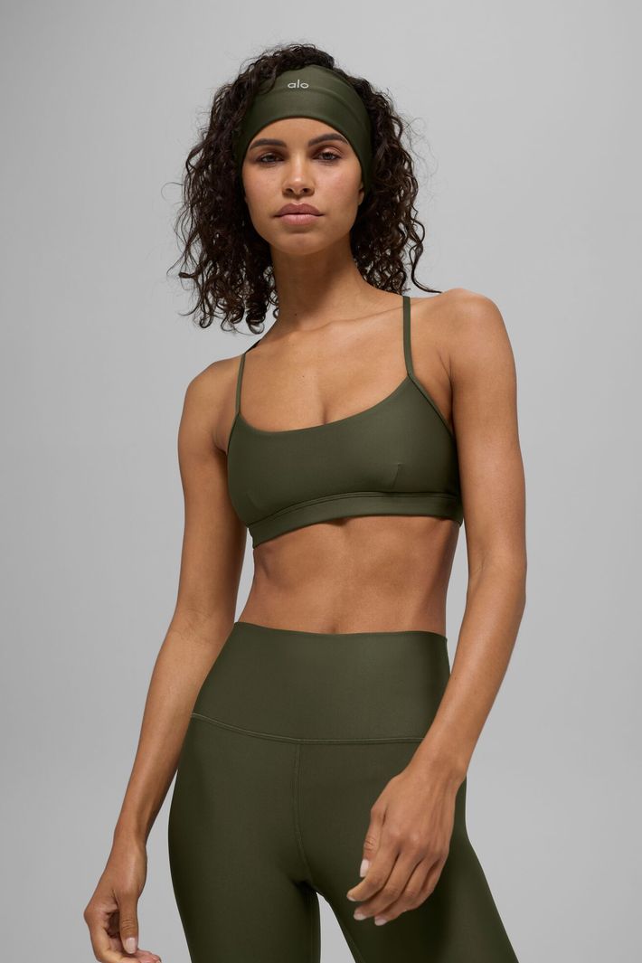 alo フルレングス　ハイウエスト airlift レギンス ダークグリーン Top Airlift Intrigue Green Olive - Alo Yoga