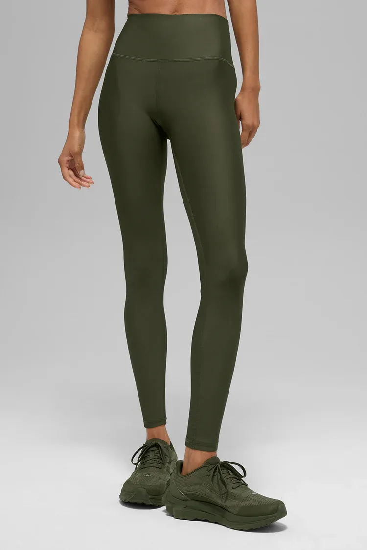 Legging 7/8 High-Waist Airlift Green Olive - Alo Yoga