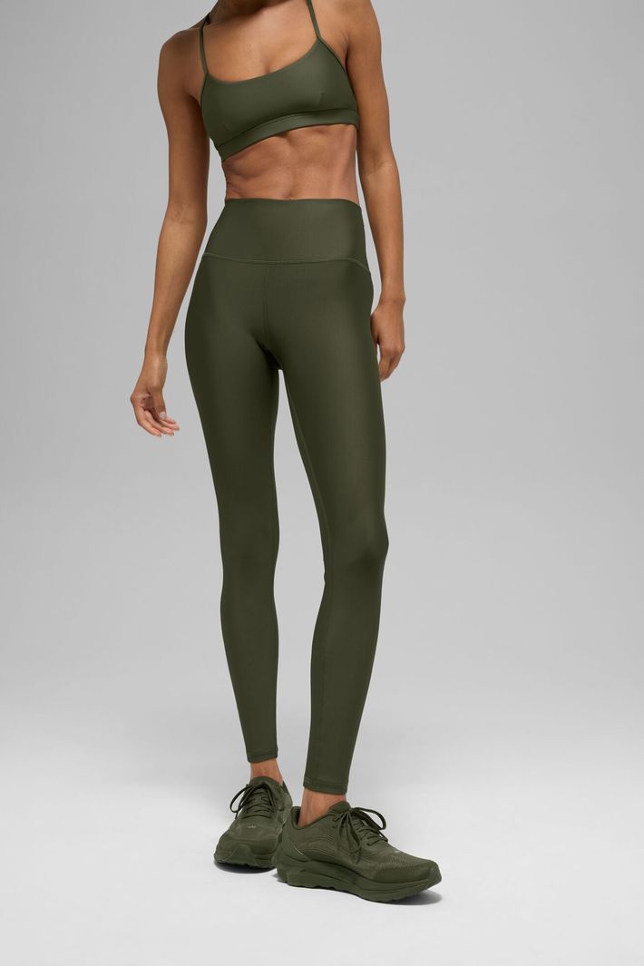 Legging 7/8 High-Waist Airlift Green Olive - Alo Yoga