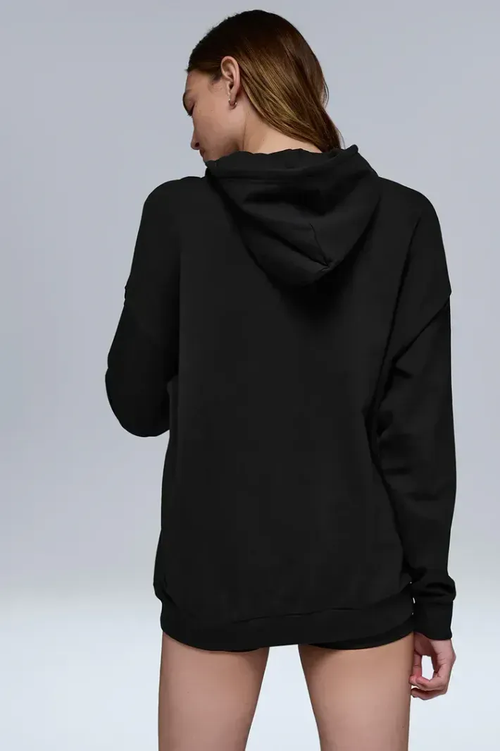 Moletom Com Capuz Double Take Black - Alo Yoga