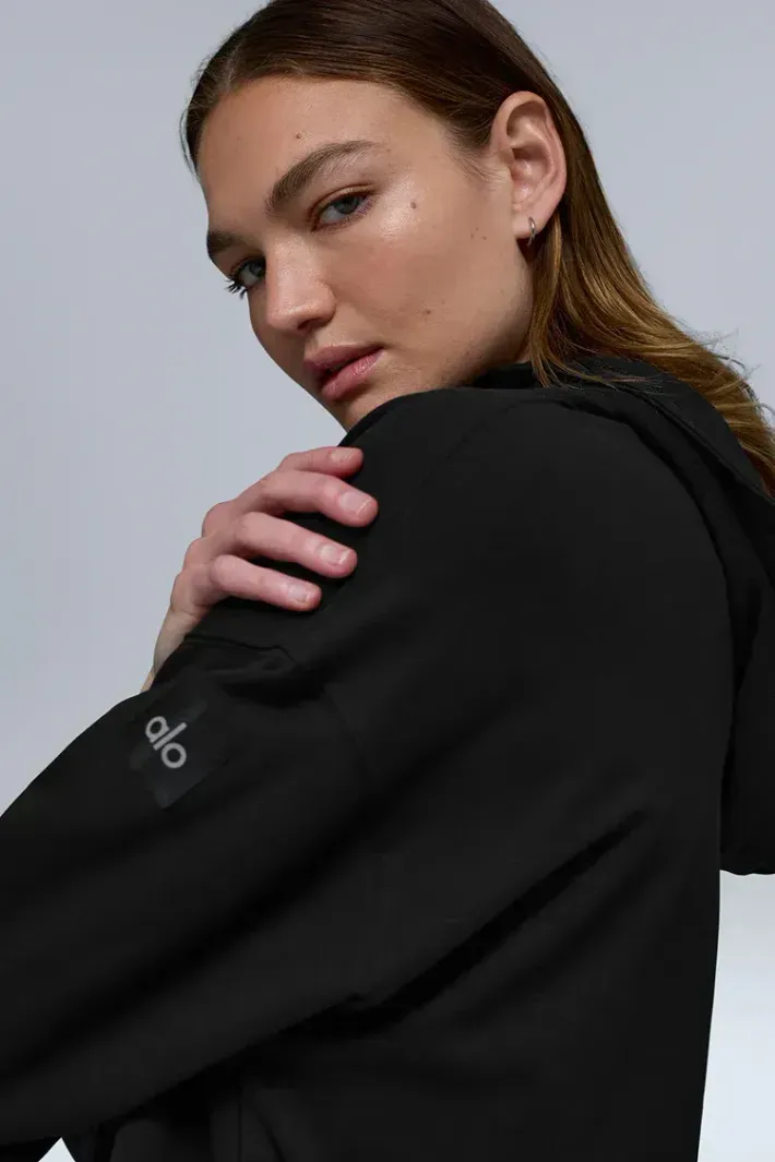 Moletom Com Capuz Double Take Black - Alo Yoga