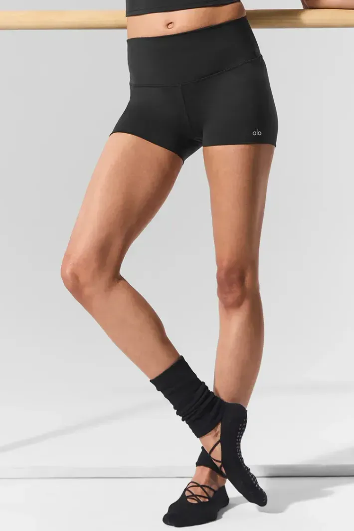 Shorts 3'' Alo Softsculpt High-Waist Precision Black - Alo Yoga