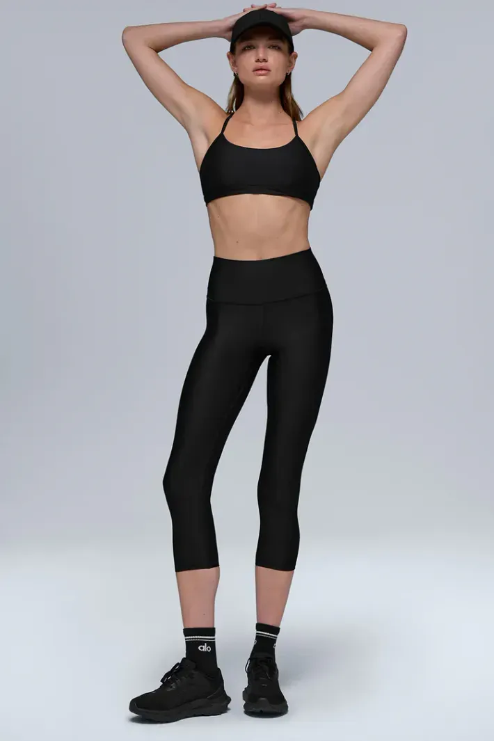 Legging Capri High-Waist Airlift Black - Alo Yoga