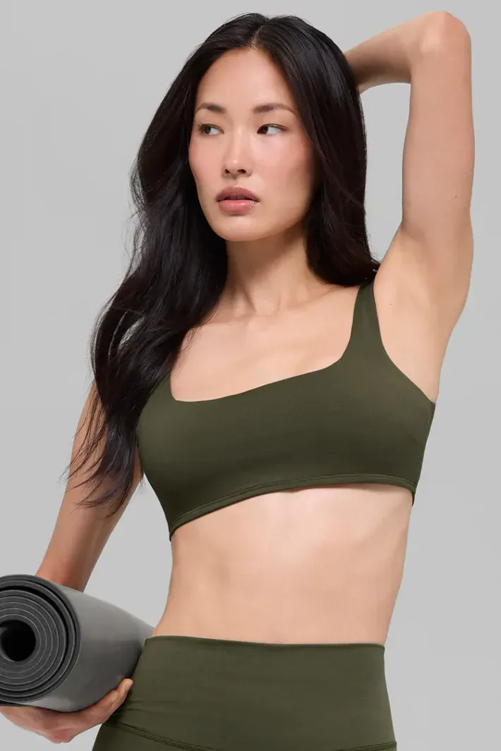 Top Alo Softsculpt Precision Green Olive - Alo Yoga