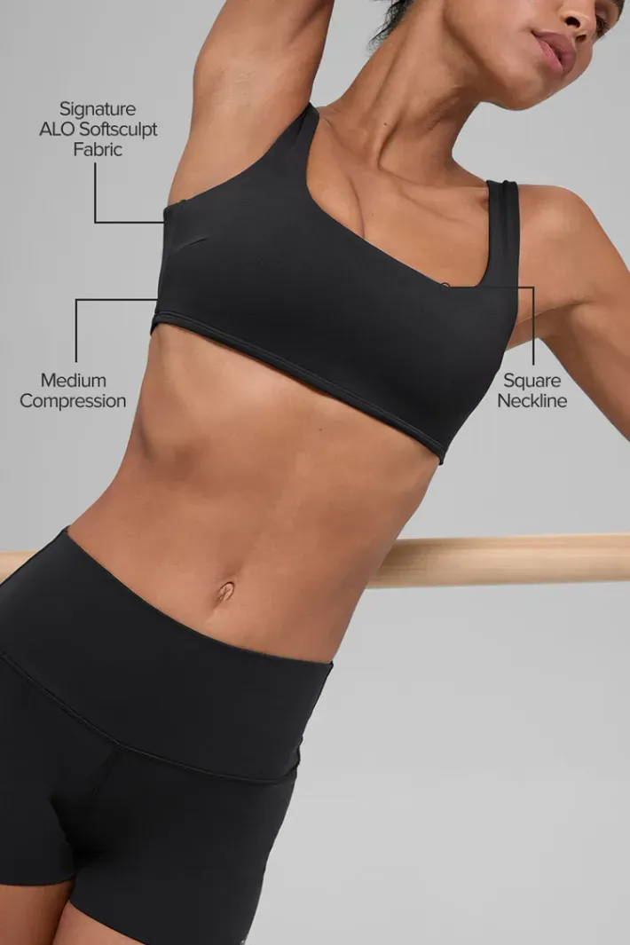 Top Alo Softsculpt Precision Black - Alo Yoga