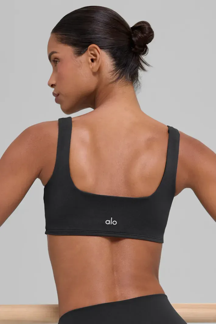 Top Alo Softsculpt Precision Black - Alo Yoga