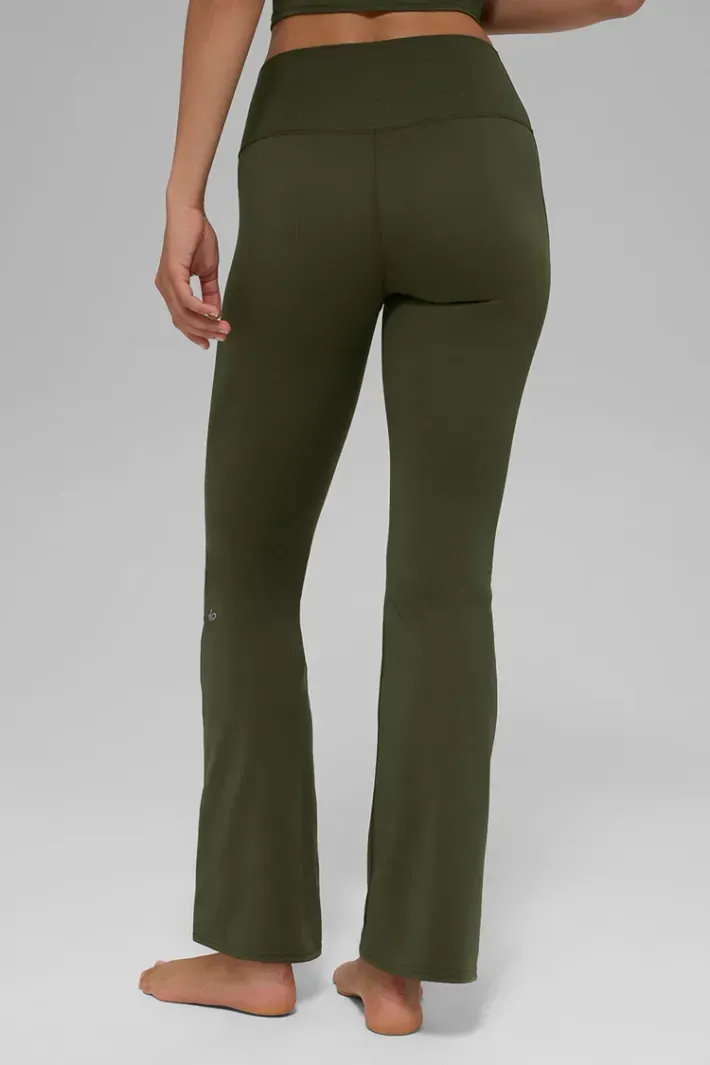 Legging Alo Softsculpt High-Waist 7/8 Bootcut Green Olive - Alo Yoga