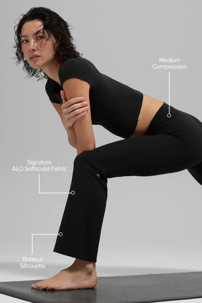 Legging Alo Softsculpt High-Waist 7/8 Bootcut Black - Alo Yoga