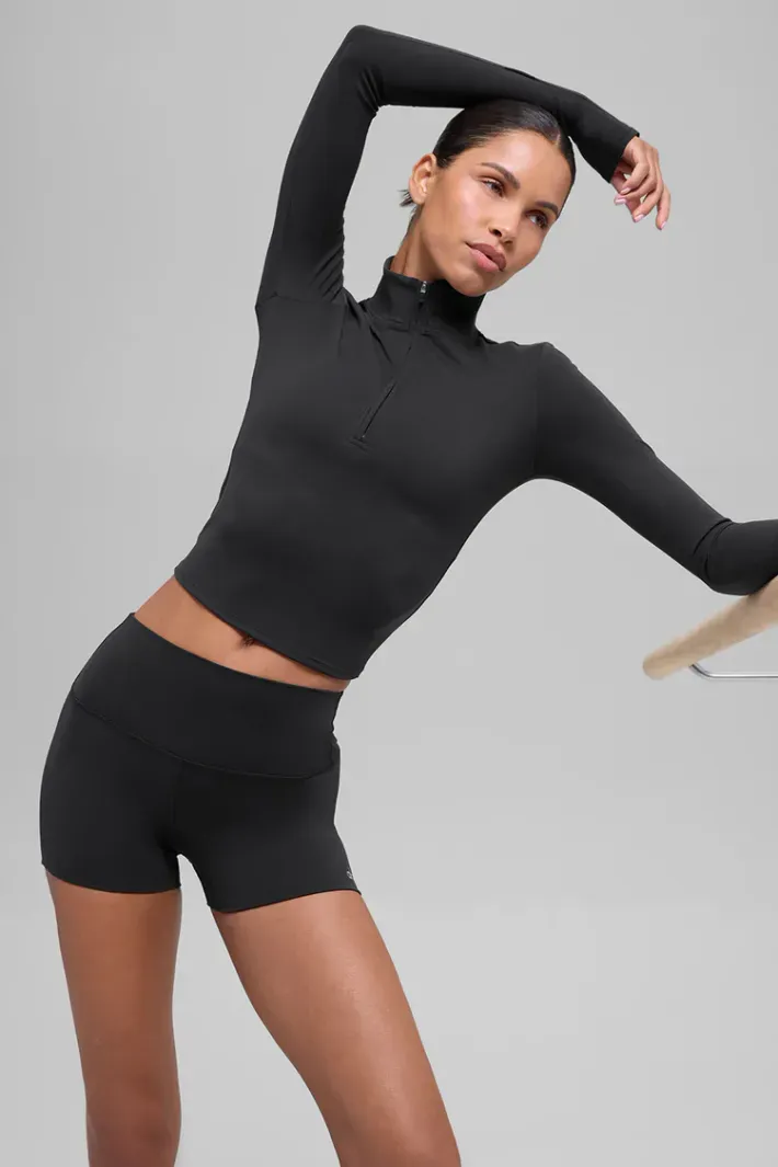 Casaco Alo Softsculpt Precision 1/4 Zip Black - Alo Yoga