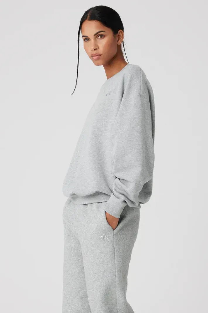 Moletom Accolade Crew Neck Grey - Alo Yoga