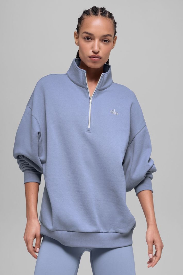Moletom Accolade 1/4 Zip Pullover Winter Frost - Alo Yoga
