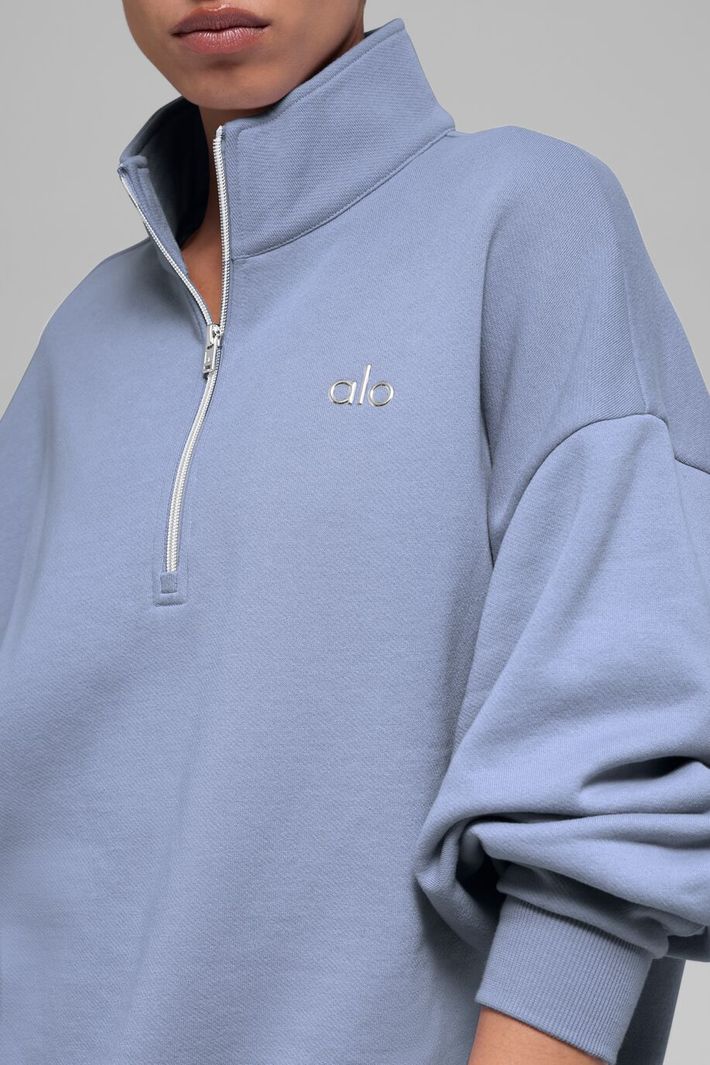 Moletom Accolade 1/4 Zip Pullover Winter Frost - Alo Yoga