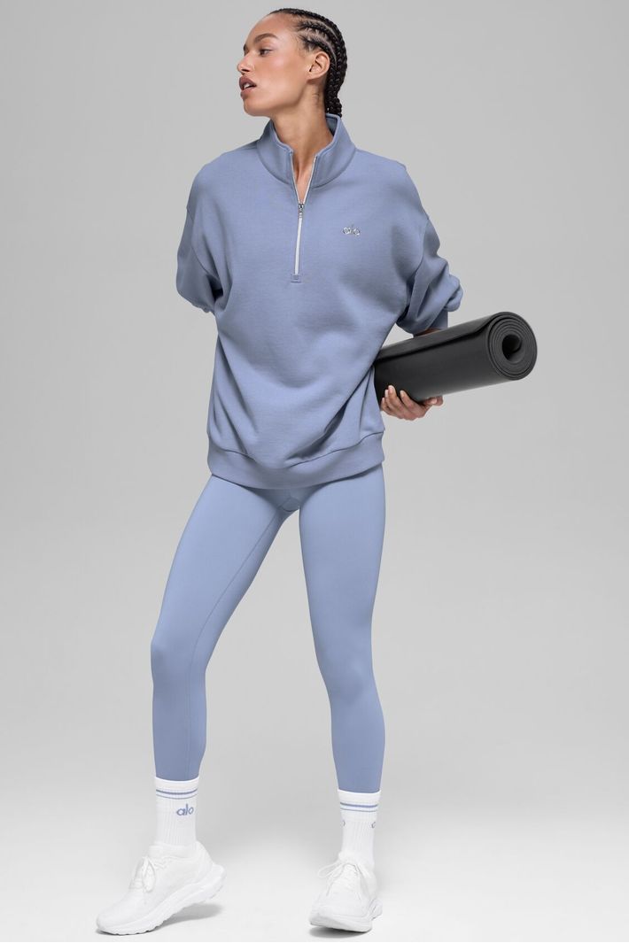 Moletom Accolade 1/4 Zip Pullover Winter Frost - Alo Yoga