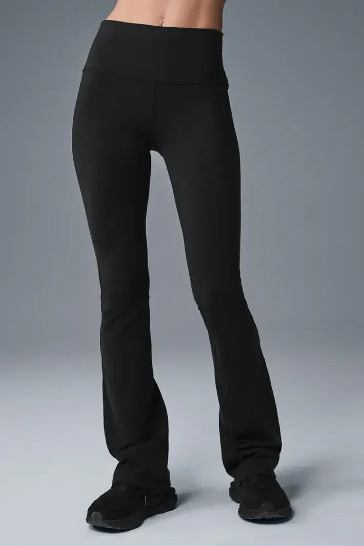 Legging Airbrush 7/8 High-Waist Bootcut Black - Alo Yoga
