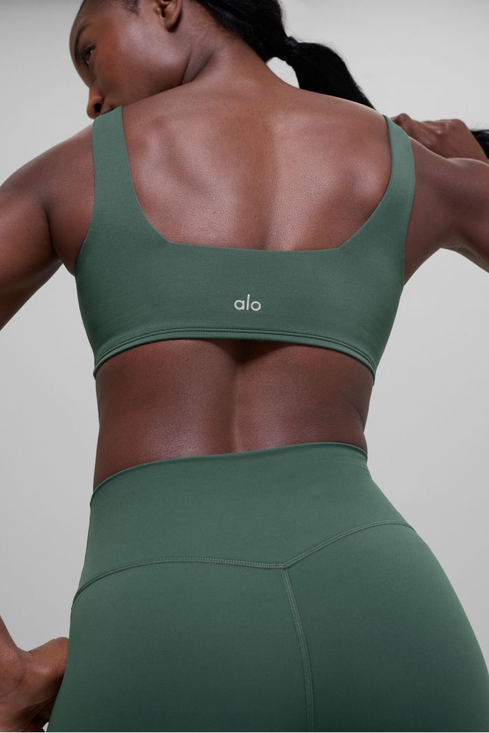 s'alo Top Alo Softsculpt Precision Clover Green - Alo Yoga