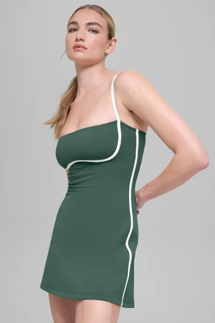 Vestido Airbrush Streamlined Clover Green/white - Alo Yoga