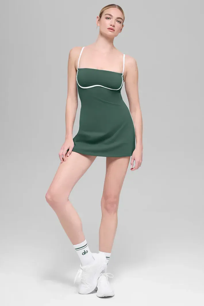 Vestido Airbrush Streamlined Clover Green/white - Alo Yoga