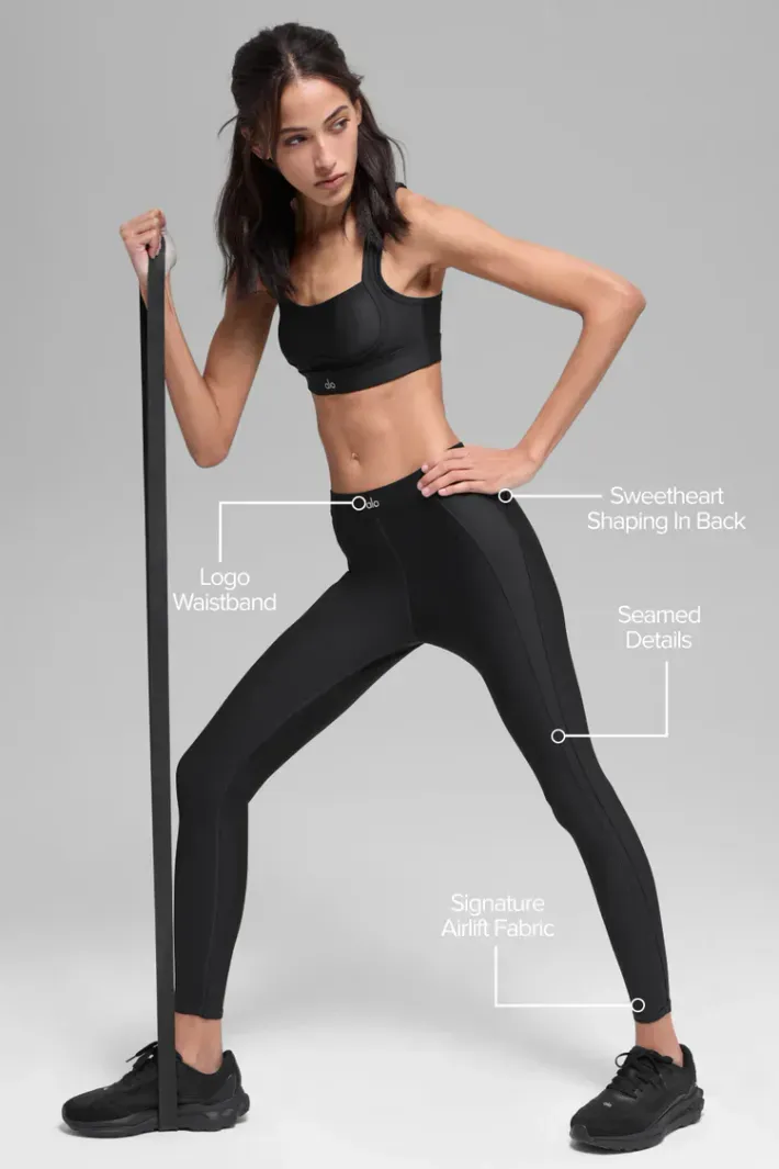 Legging 7/8 Airlift Highwaist Ignite Black - Alo Yoga